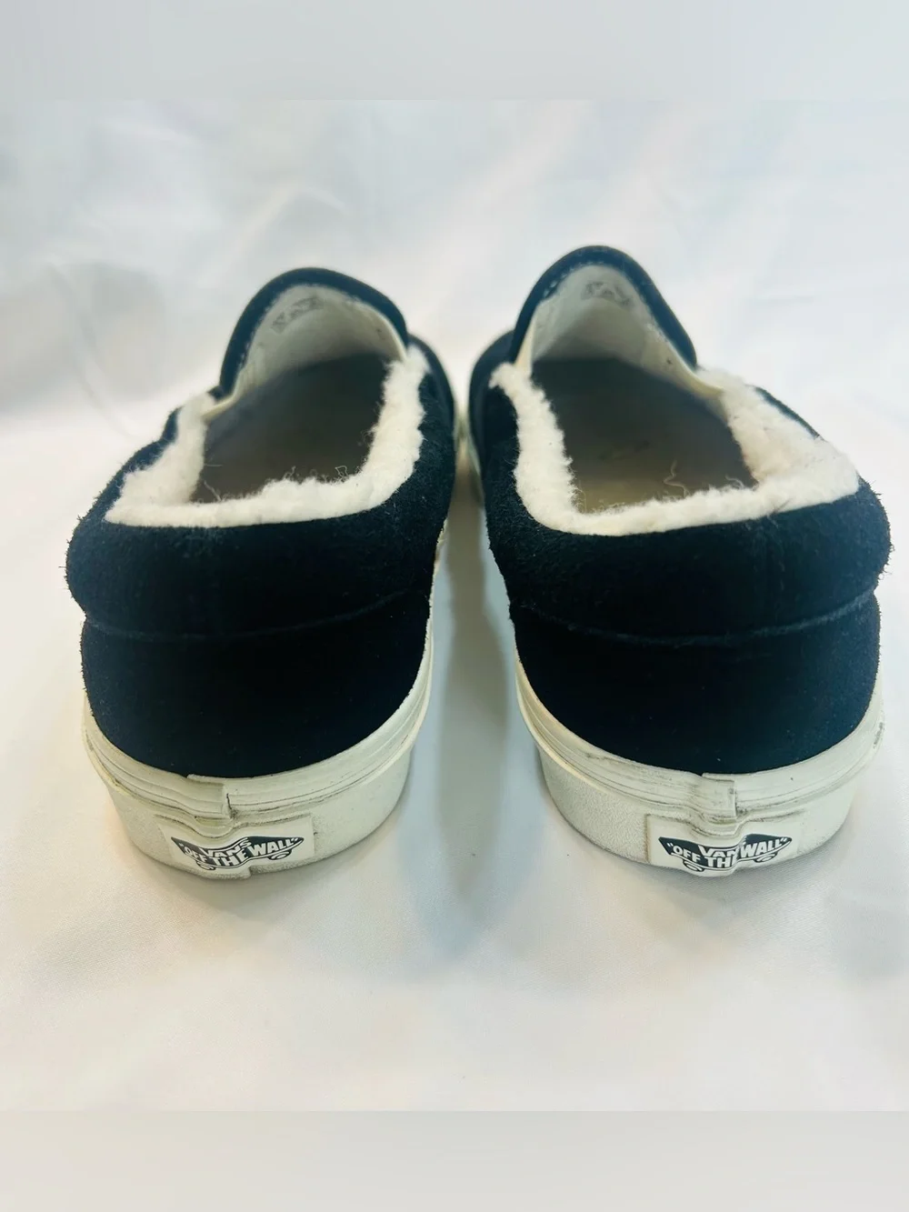 Vans Black Slip-On “Cozy Hug” Suede with Sherpa Lining